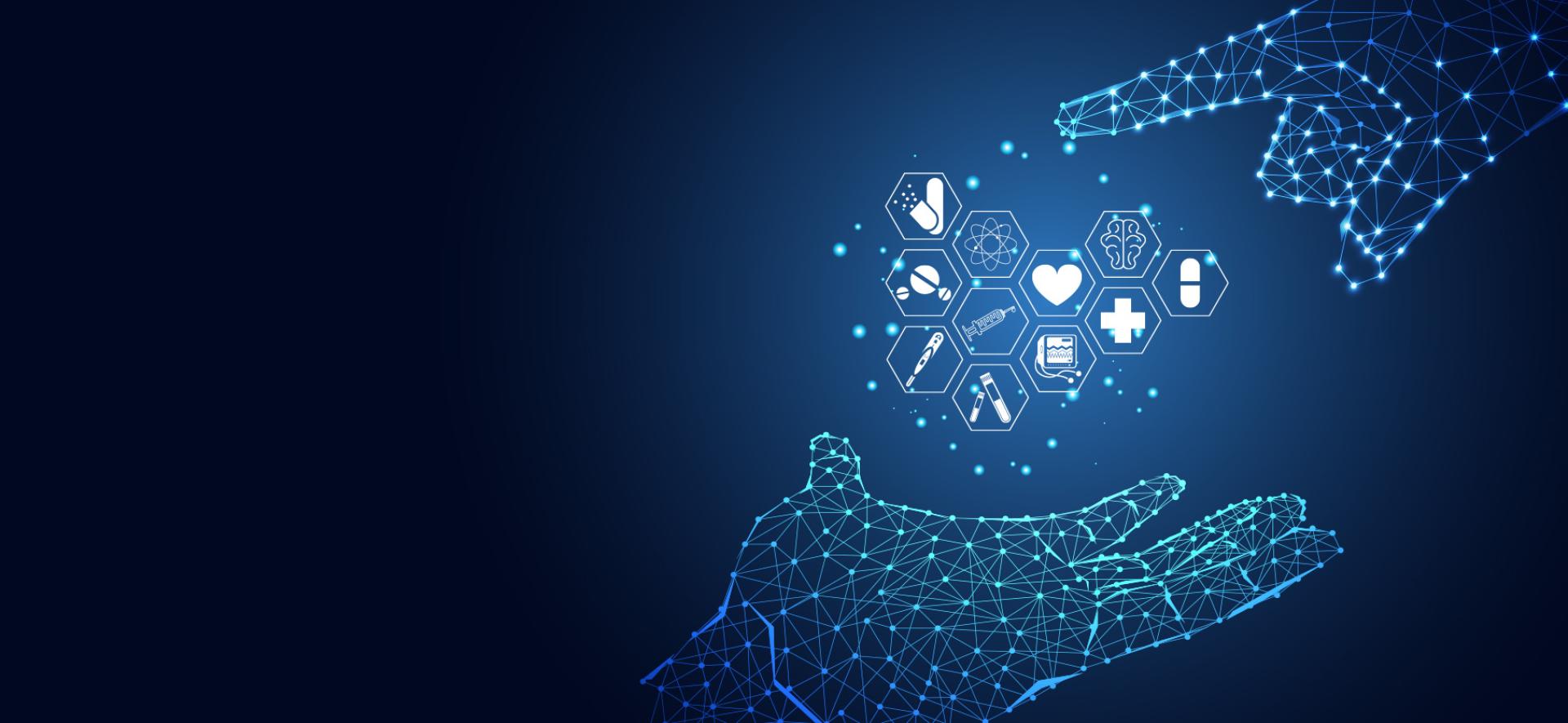 Grafika symbolizująca ekosystem zdrowia